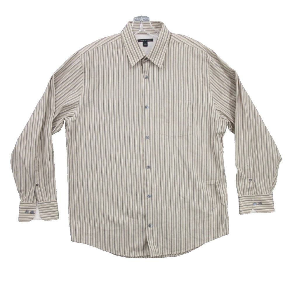 Banana Republic Mens Shirt Size Large Collared Striped Long Sleeve 100% Cotton